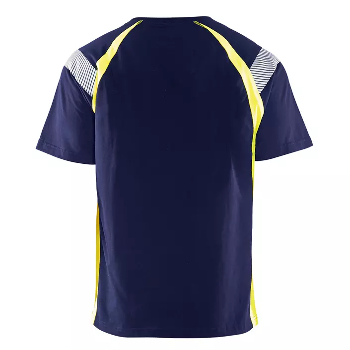 Blåkläder T-shirt, Marin/Hi-Vis gul, large image number 2