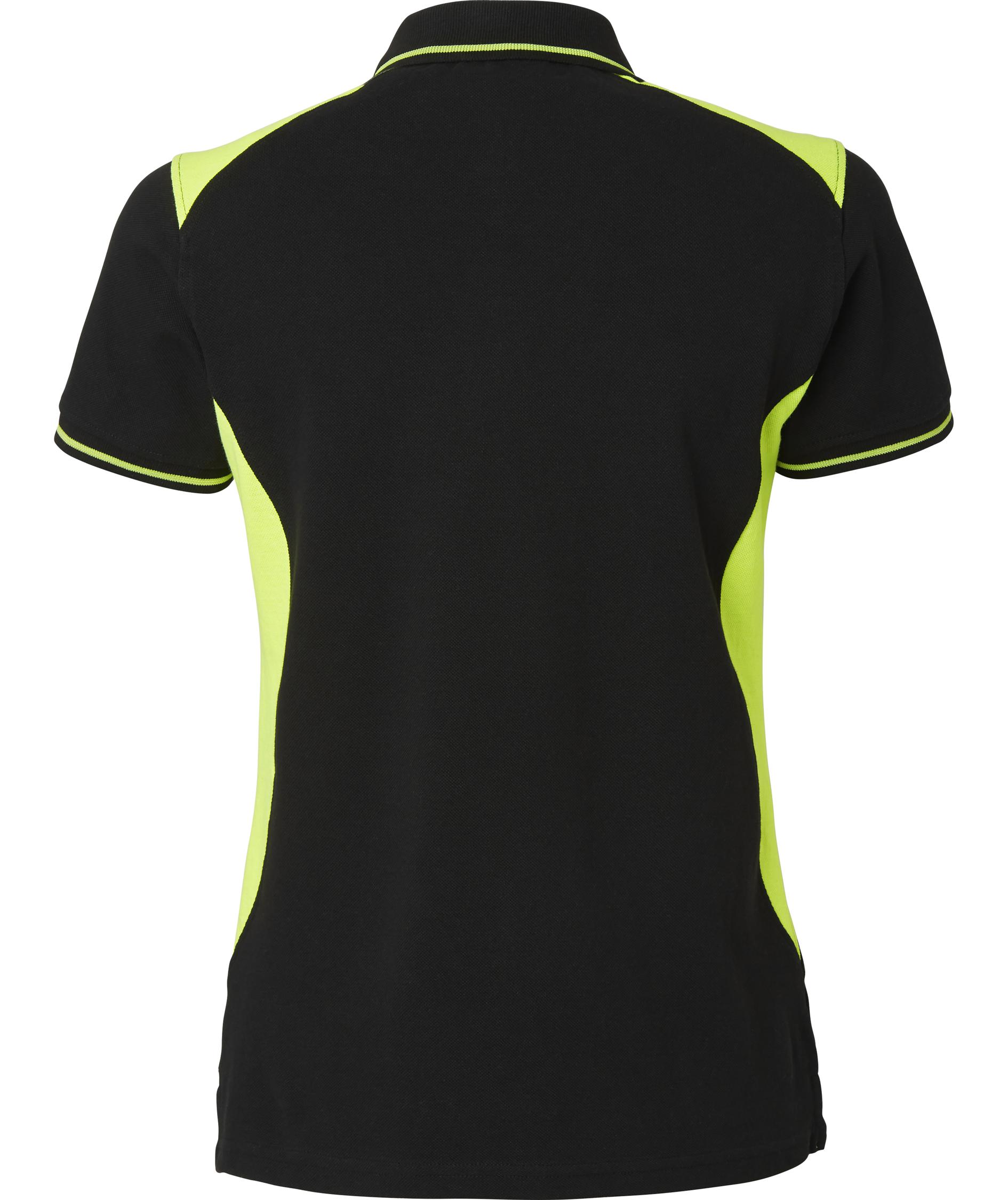 Top Swede women's polo shirt 214, Black/Hi-Vis Yellow, large image number 1