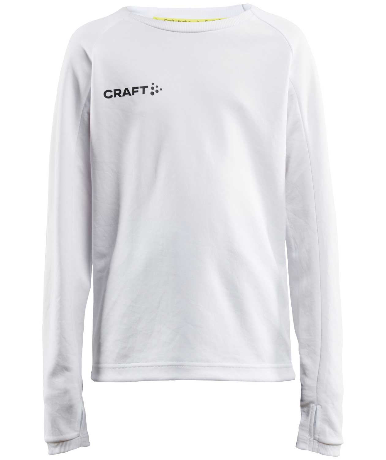 Craft Evolve sweatshirt til b&oslash;rn, Hvid, Hvid, swatch