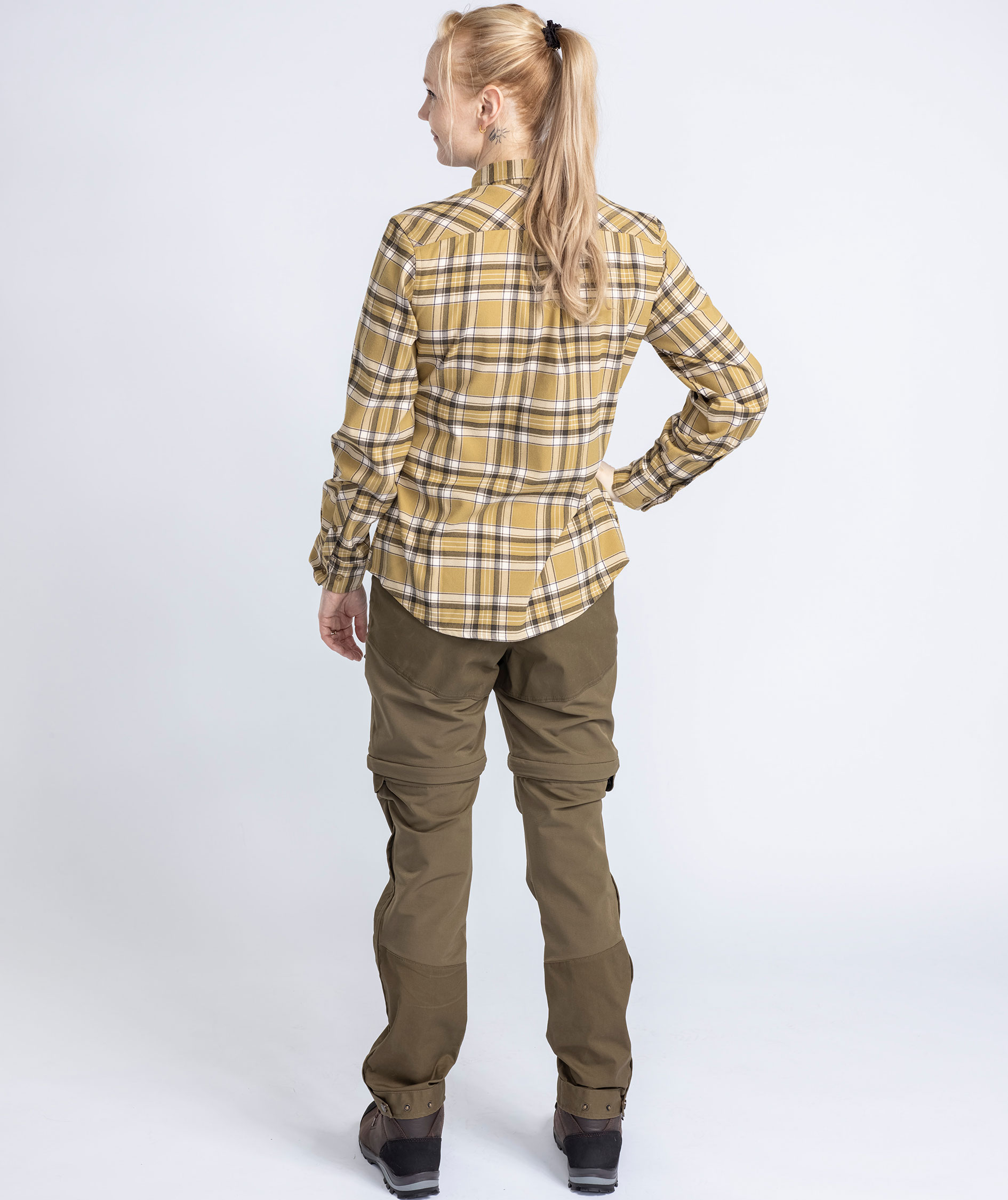 Pinewood Abisko Hiking Regular Fit dameskjorte, Golden Hay, large image number 3