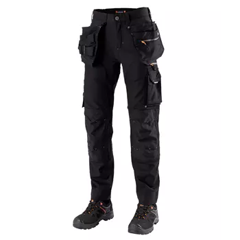 L.Brador 1070PB-W women craftsman trousers, Black