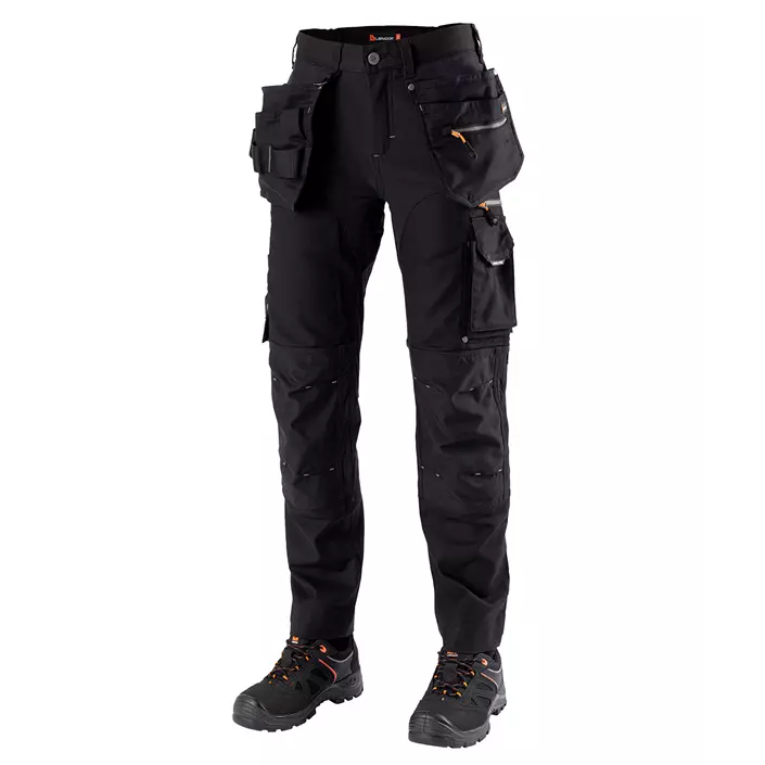 L.Brador 1070PB-W women craftsman trousers, Black, large image number 0