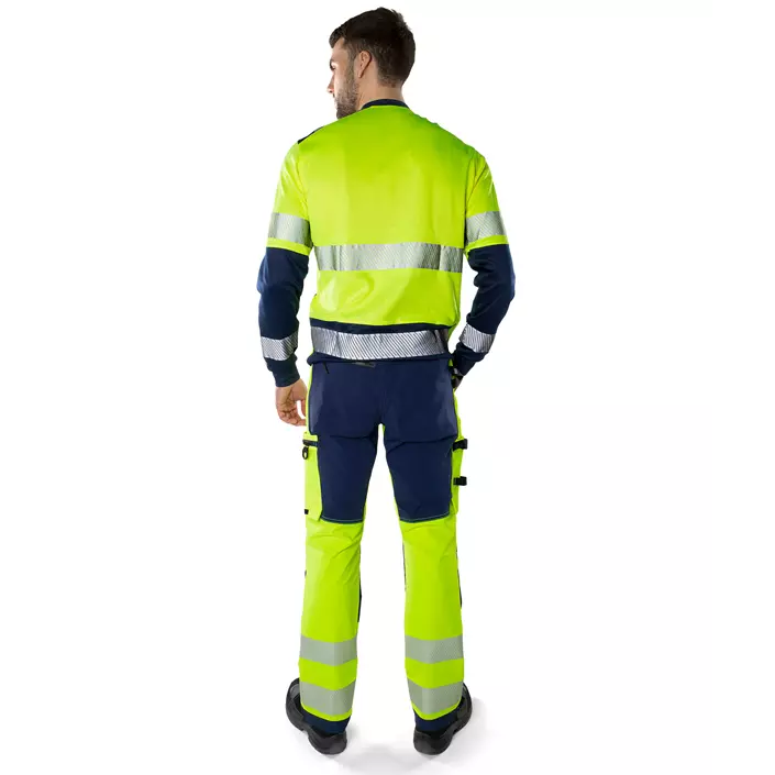 Fristads Green craftsman trousers 2644 GSTP full stretch, Hi-Vis yellow/marine, large image number 3