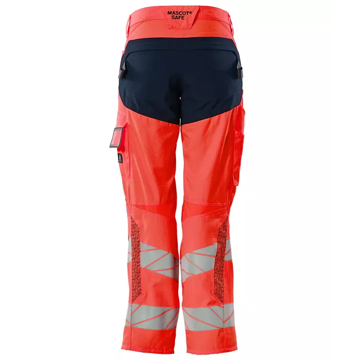 Mascot Accelerate Safe women's work trousers, Hi-Vis Red/Dark Marine, large image number 1