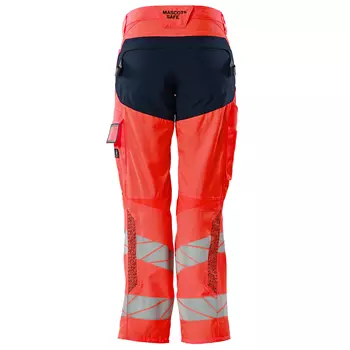 Mascot Accelerate Safe women's work trousers, Hi-Vis Red/Dark Marine
