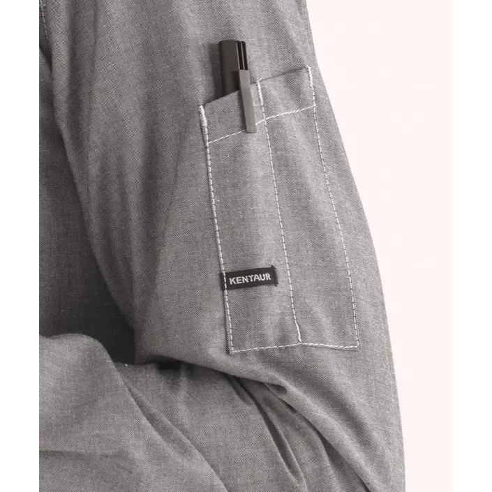 Kentaur modern fit chefs shirt/server shirt, Chambray Grey, large image number 4