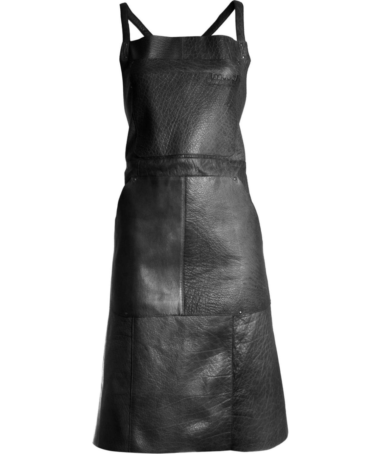 MUUD Dubai leather welding apron, Black