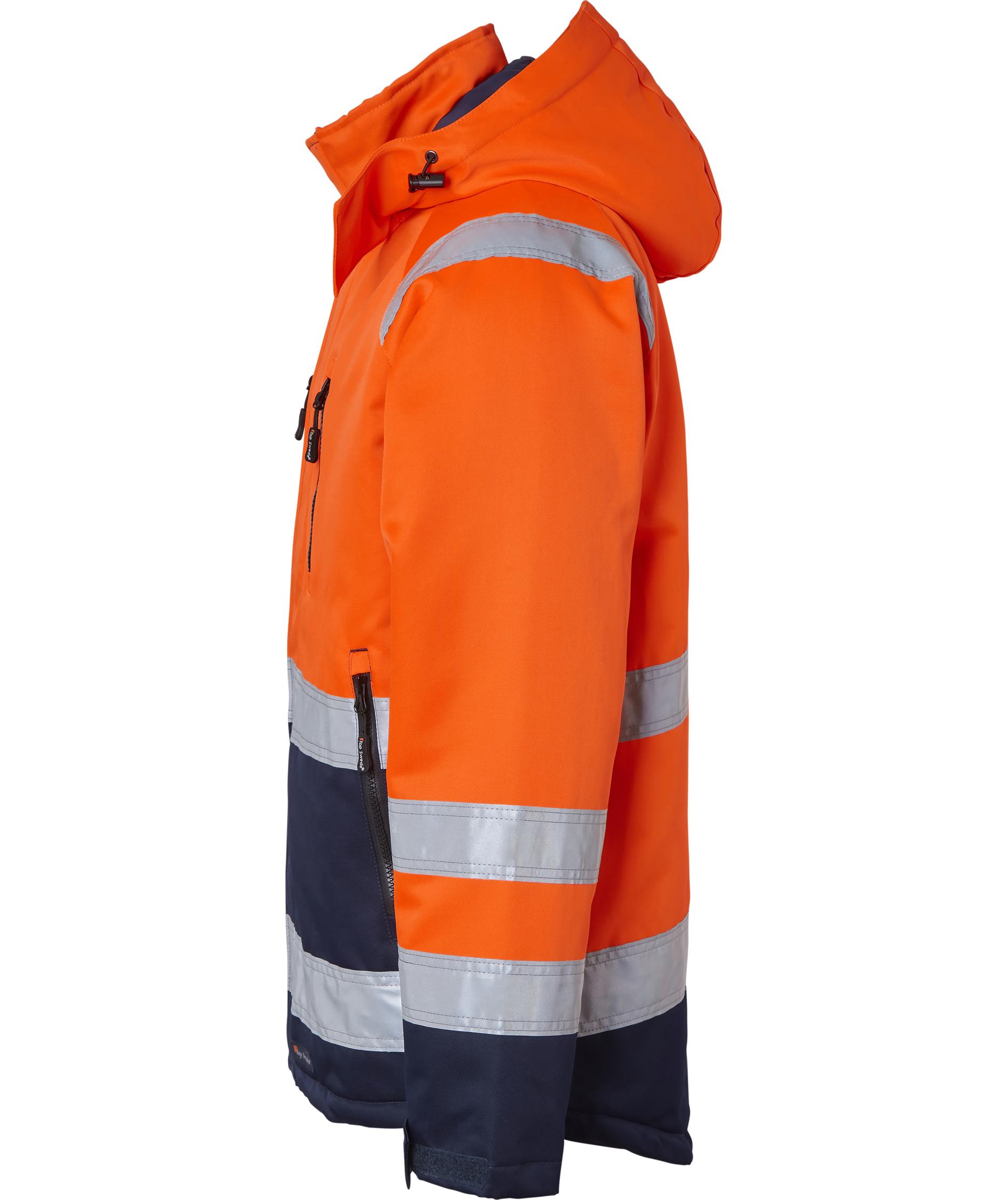 Top Swede winter jacket 131, Hi-Vis Orange/Navy, large image number 3