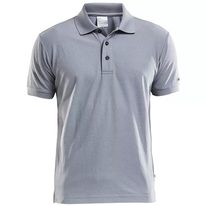 Craft Pique Classic polo shirt, Grey Melange, large image number 0