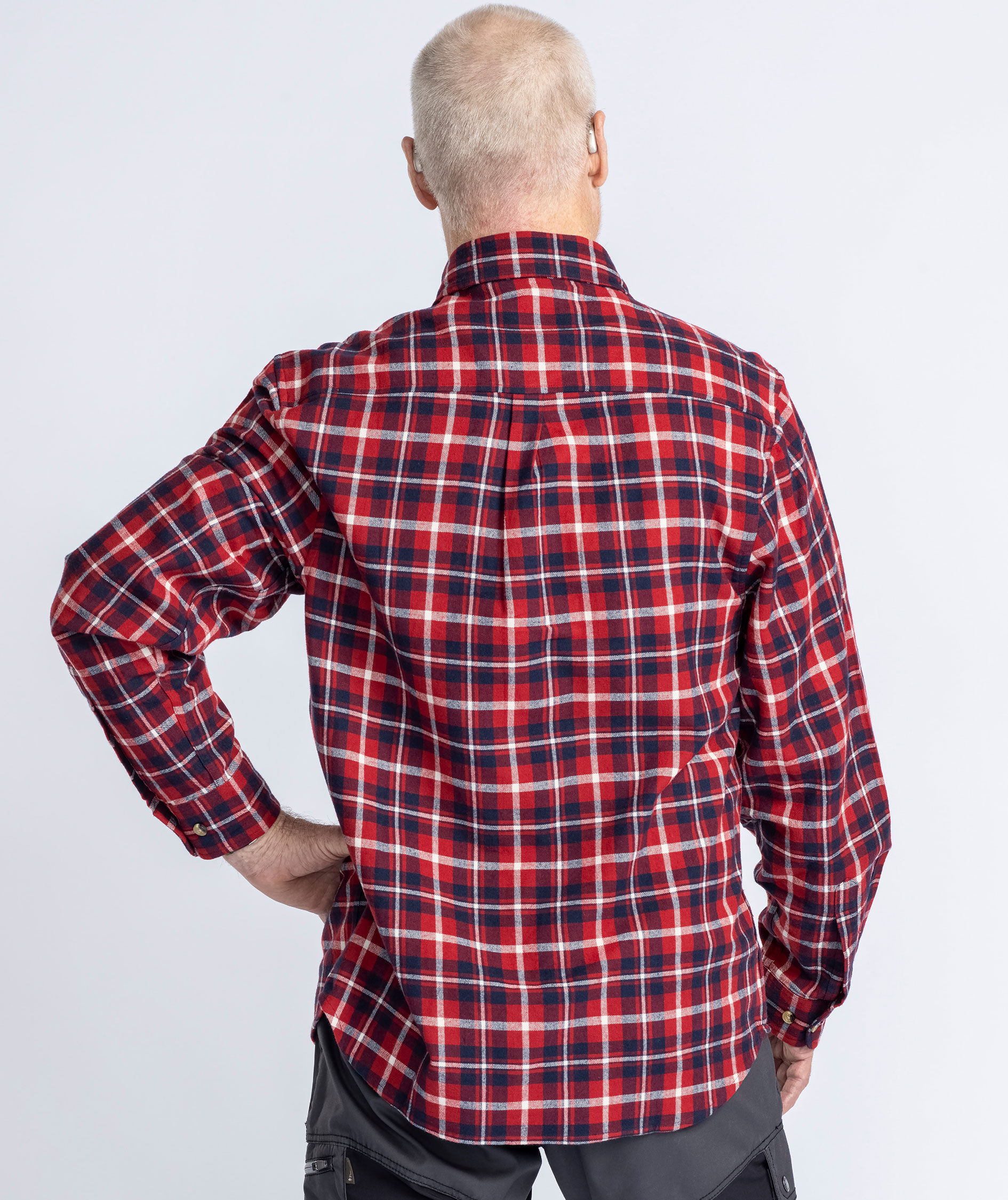 Pinewood H&auml;rjedalen regular fit flannel skovmandsskjorte, R&oslash;d/Navy, large image number 4