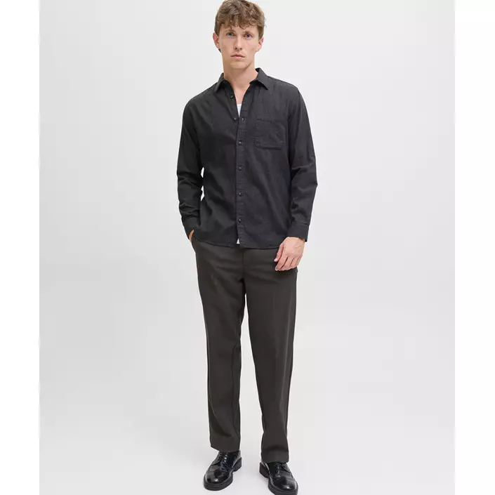 Jack & Jones JJECLASSIC Melange skjorte, Dark Grey Melange, large image number 6