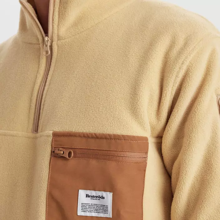 Resteröds fleecetröja, Brun, large image number 3