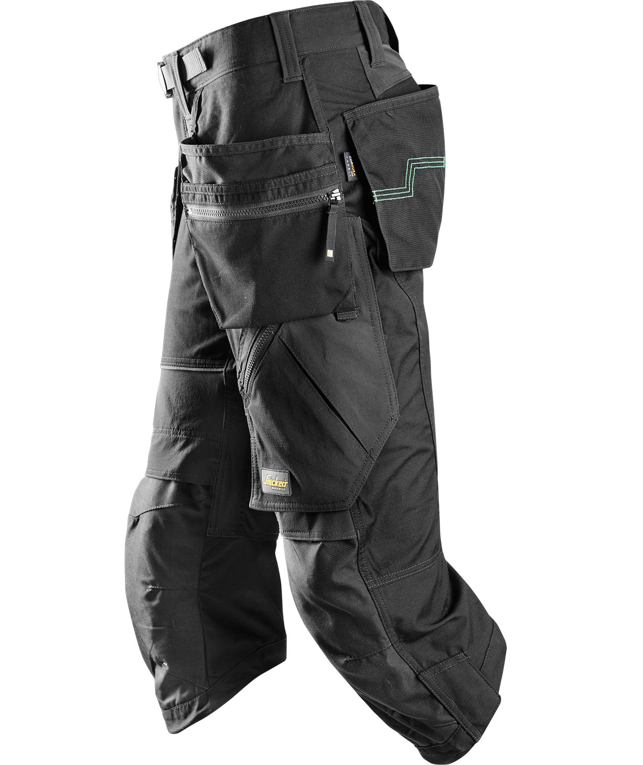 Snickers craftsman knee pants FlexiWork 6905, Black, large image number 2