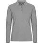 Clique Manhatten women's long-sleeved polo shirt, Grey Melange