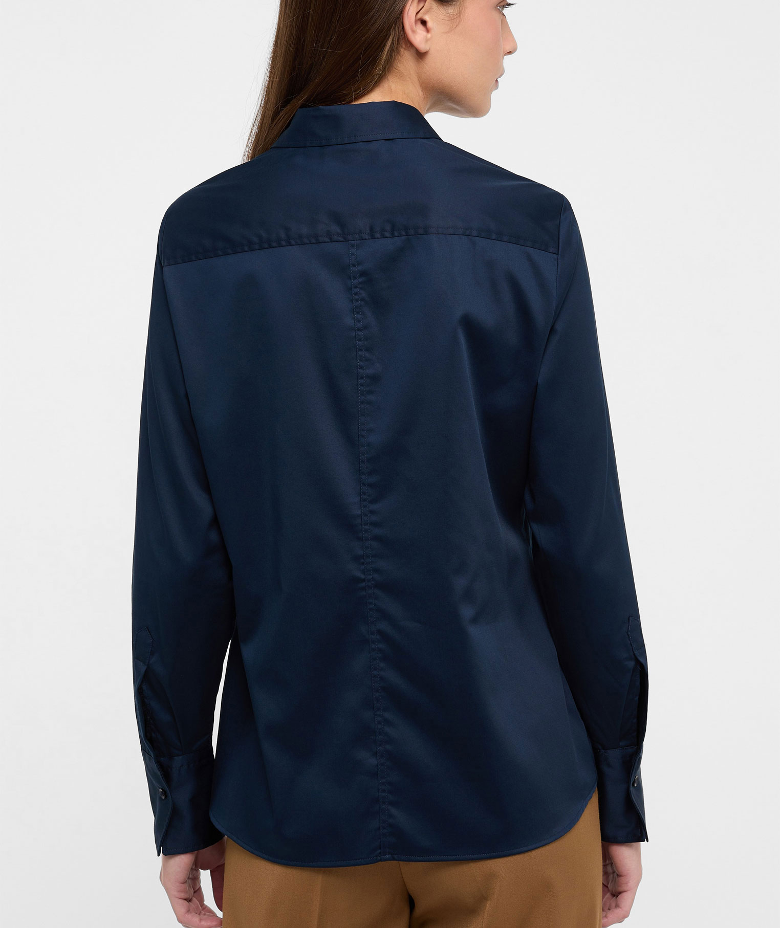 Eterna Satin Stretch skjorta dam - Modern Fit, Navy, Navy, large image number 2