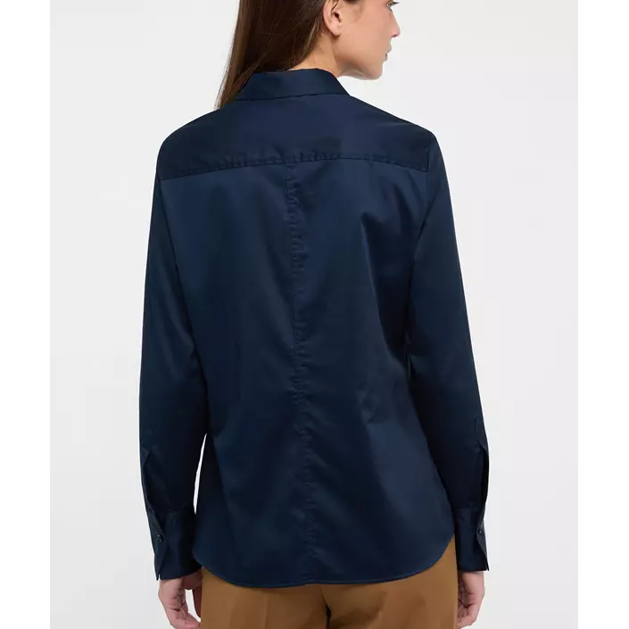 Eterna Satin Stretch dameskjorte - Modern Fit, Navy, large image number 2