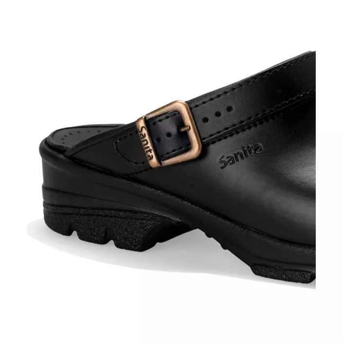 Sanita San Duty safety clogs with heel strap SB, Black, large image number 2