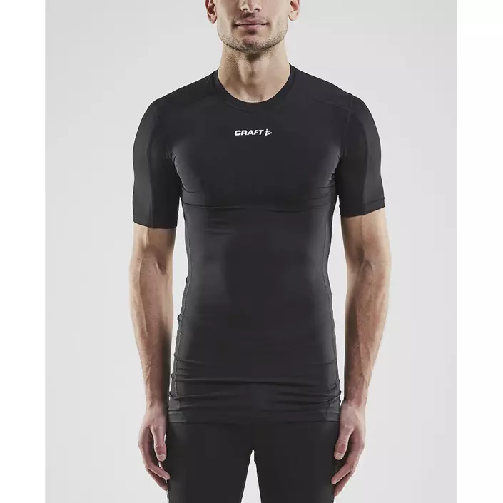 Craft Pro Control kompresjons T-skjorte, Black, large image number 1