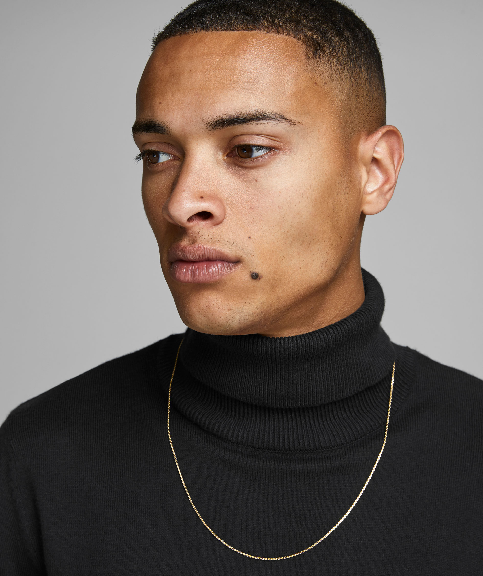 Jack & Jones JJEEMIL rullekrave striktr&oslash;je, Sort, large image number 7