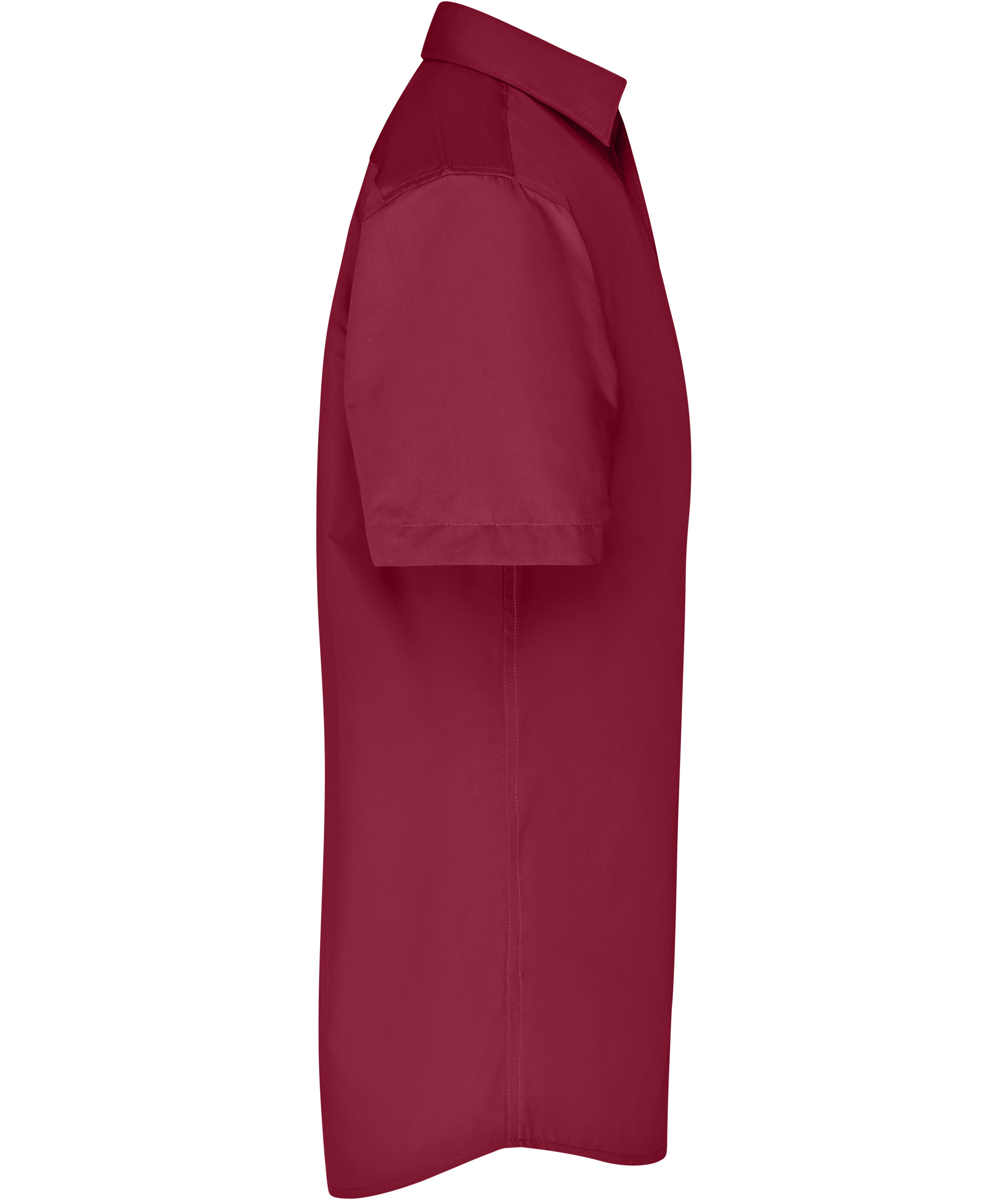 James & Nicholson classic fit kort&auml;rmad skjorta, Vinr&ouml;d, large image number 2