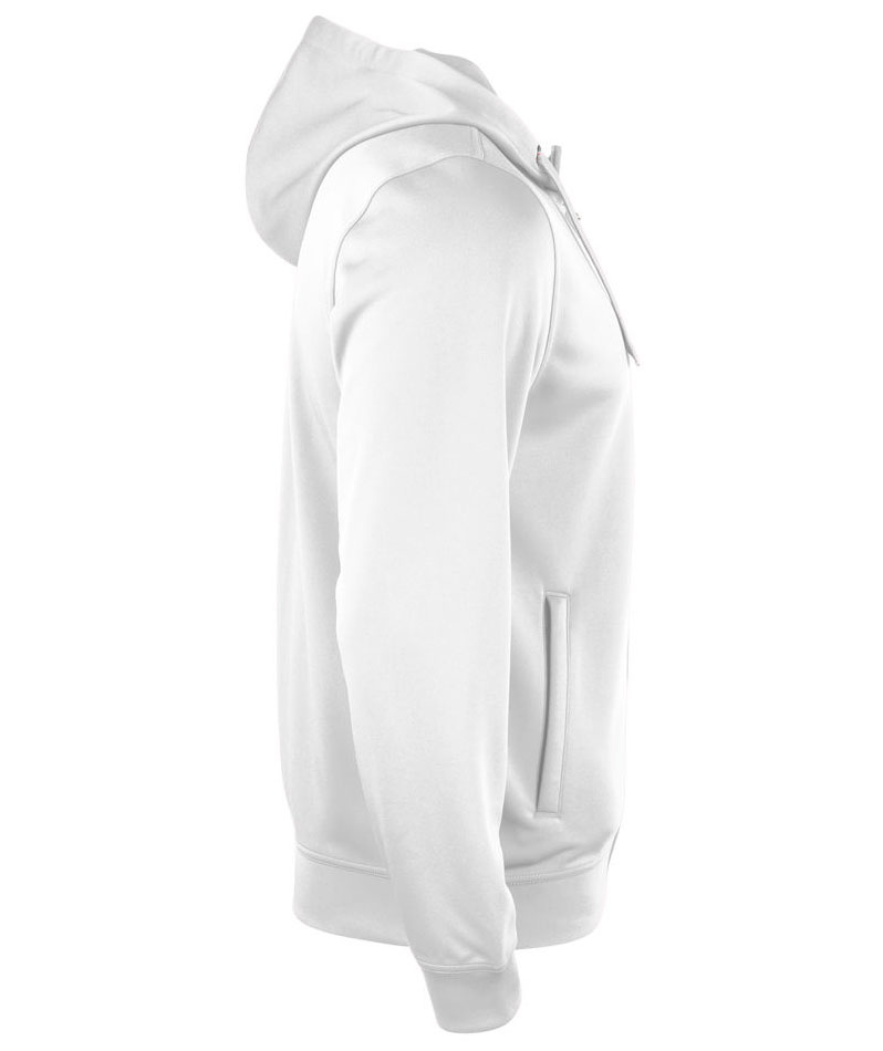 Clique Basis Active hoodie with full zipper, White, large image number 3