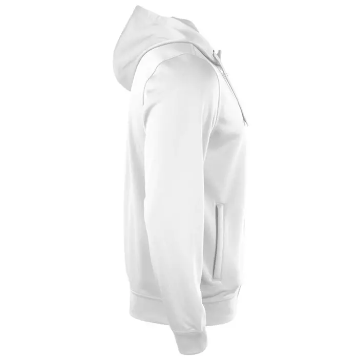 Clique Basis Active hoodie with full zipper, White, large image number 3