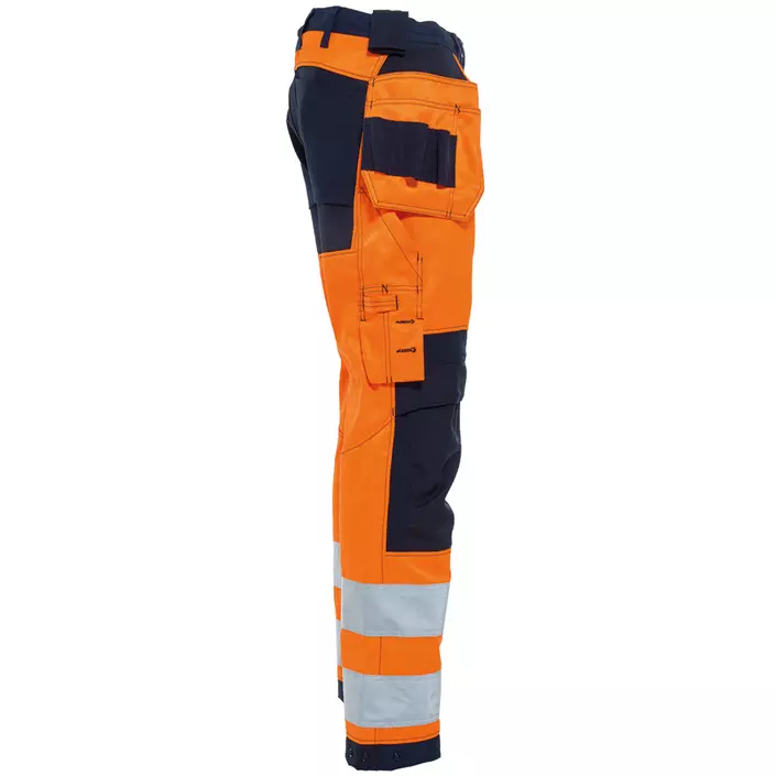 Tranemo Vision HV craftsman trousers, Hi-vis Orange/Marine, large image number 2