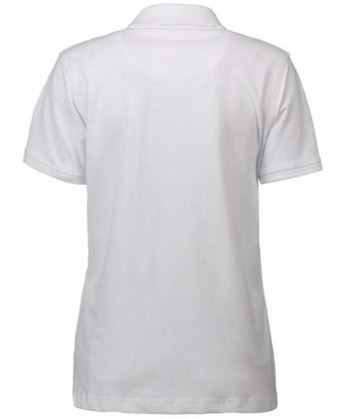 ID Pique Polo T-skjorte dame med stretch, Hvit, large image number 1
