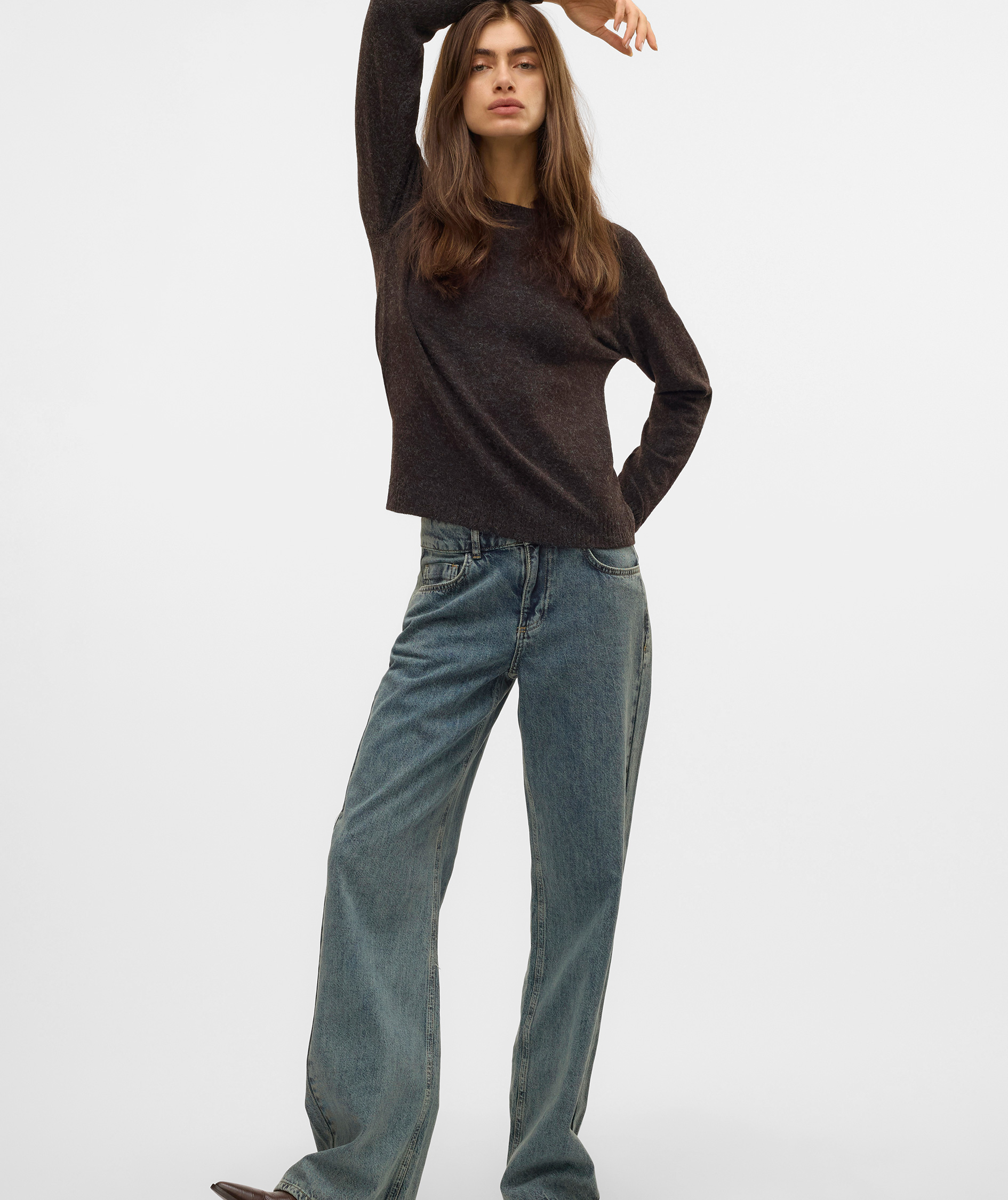 Vero Moda VMDOFFY women's knitted pullover, Chocolate Torte, large image number 3