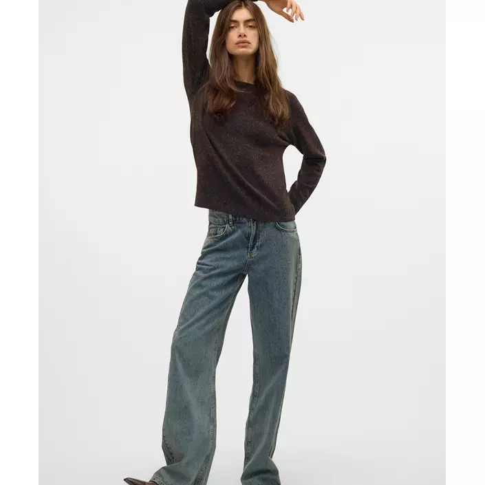 Vero Moda VMDOFFY stickad tröja dam, Chocolate Torte, large image number 3