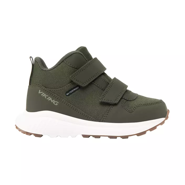 Viking Aery Hol Mid WP sneakers for kids, Olive, large image number 0