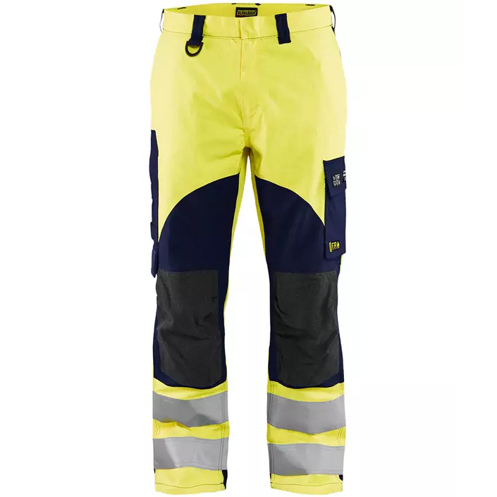 Blåkläder Multinorm work trousers, Hi-vis Yellow/Marine, large image number 0