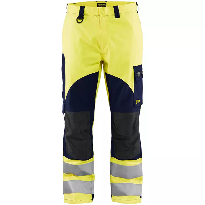 Blåkläder Multinorm work trousers, Hi-vis Yellow/Marine, large image number 0