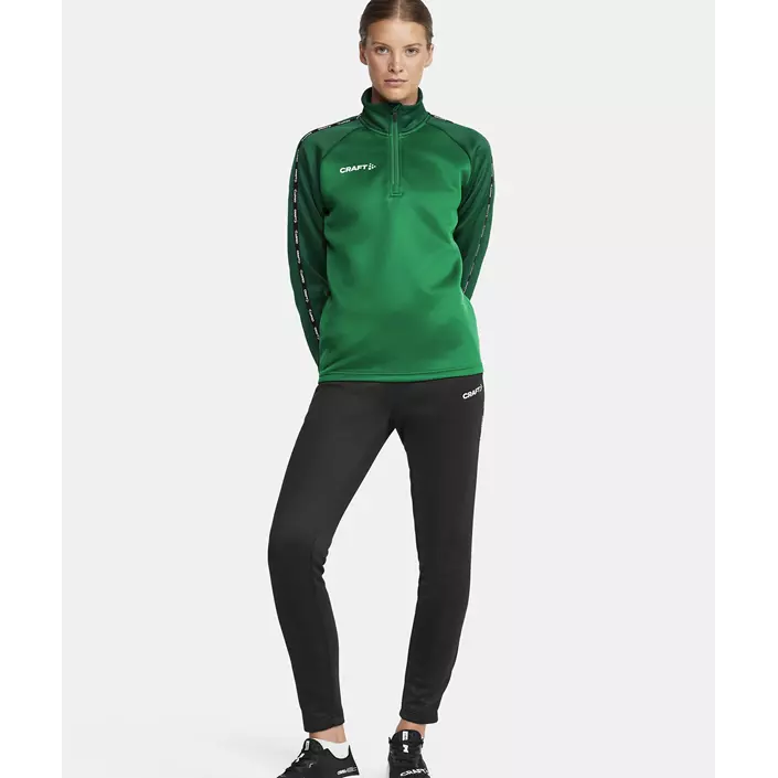 Craft Squad 2.0 women's halfzip training pullover, Team Green-Ivy, large image number 1