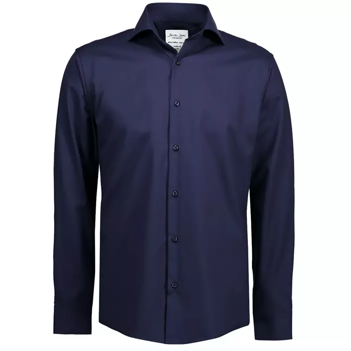 Seven Seas modern fit Fine Twill skjorta, Navy, large image number 0