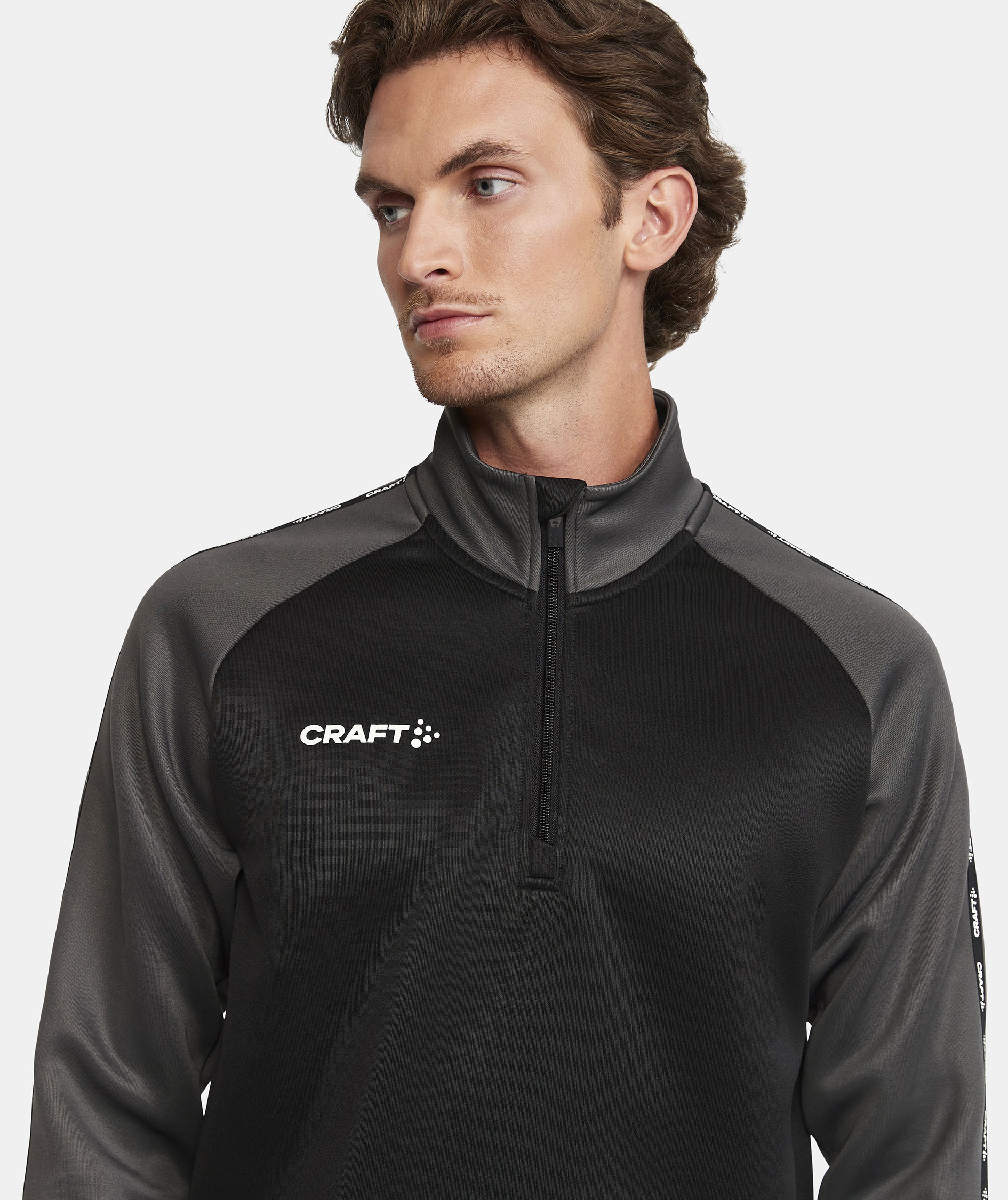 Craft Squad 2.0 Halfzip Trainingspullover, Black/Granite, large image number 3