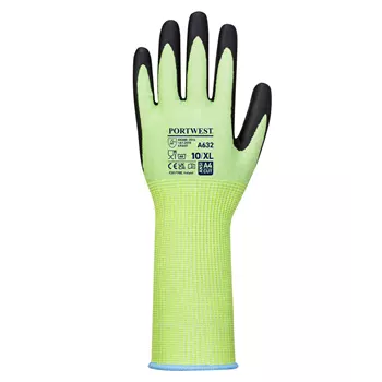 Portwest A632 skærehæmmende handsker Cut D, Grøn/Sort