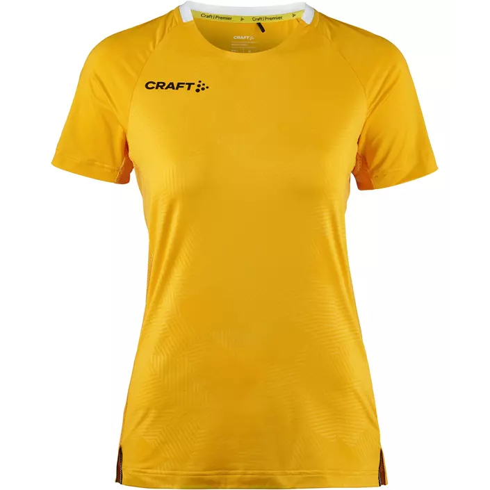 Craft Premier Solid Jersey T-shirt dam, Sweden yellow, large image number 0