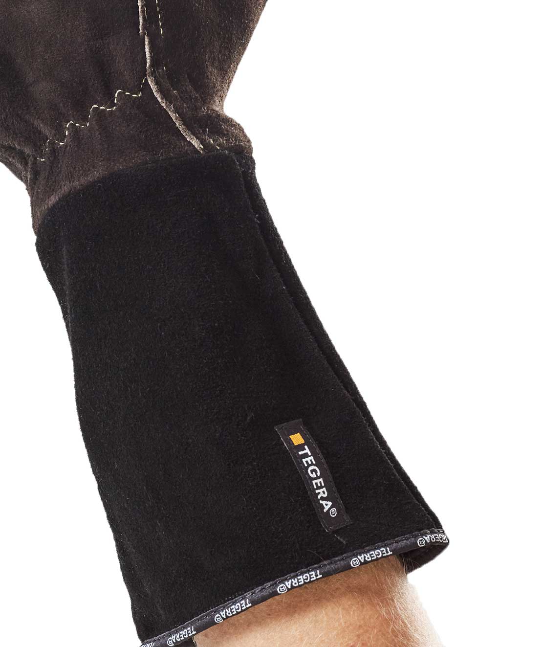 Tegera 134 welding gloves with cut resistance Cut C, Black/Brown