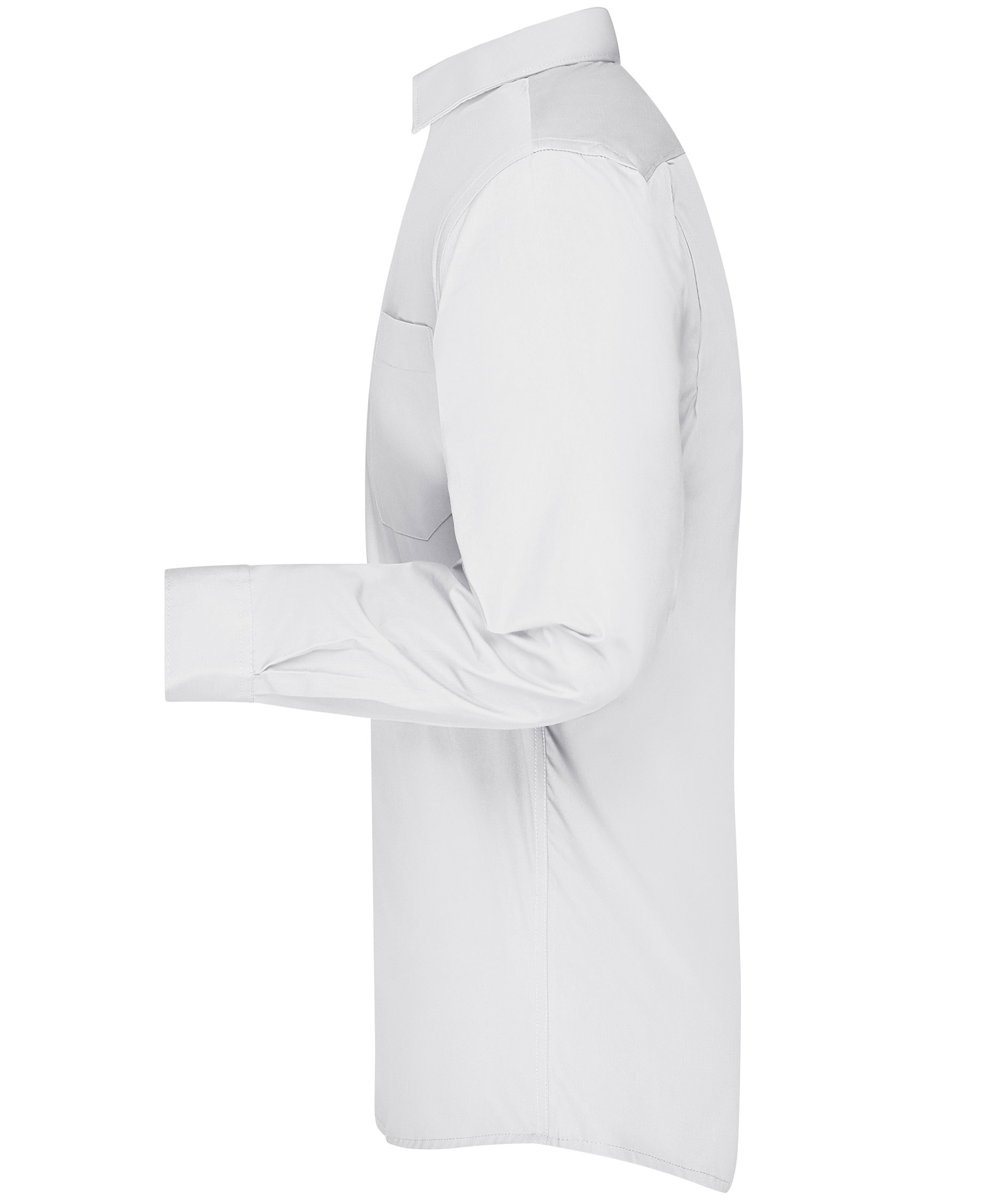 James & Nicholson modern fit  shirt, White, large image number 3