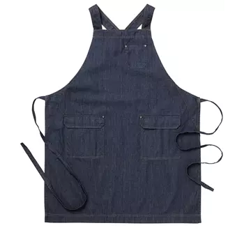 Segers 4076 bröstlappsförkläde med fickor, Mörkblå Denim