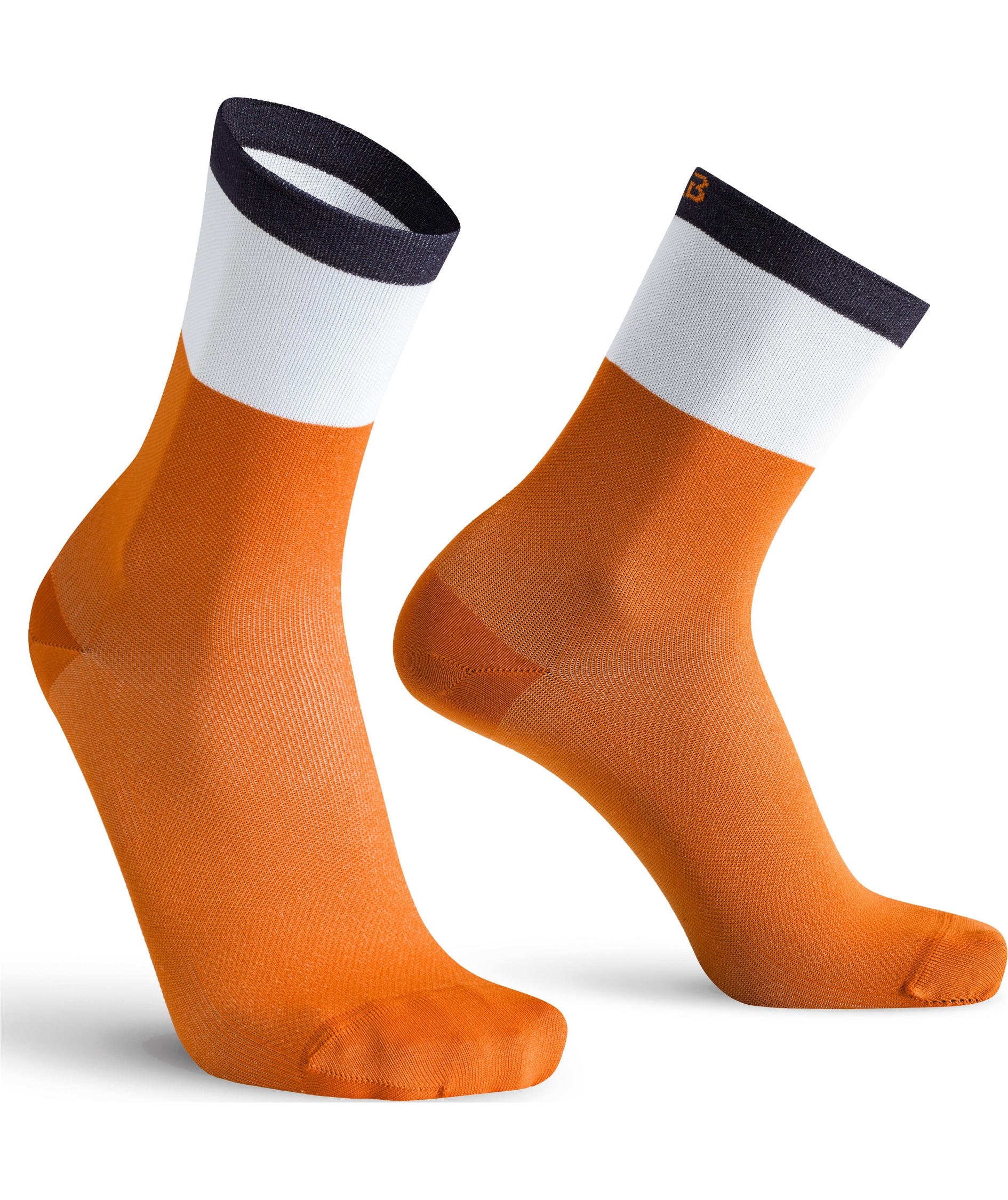 Oxyburn Block socks, Ambra/white, Ambra/white, swatch