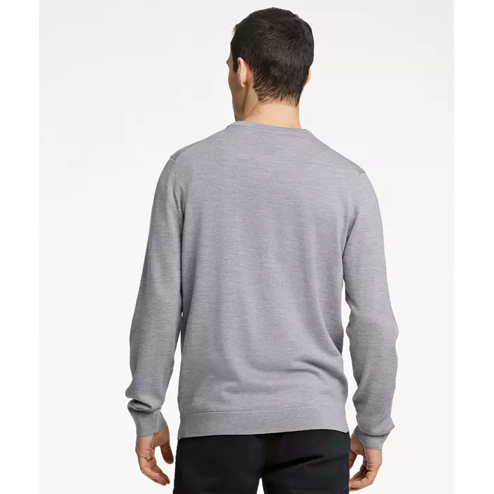 Lindbergh striktrøje med merinould, Grey Mel, large image number 6