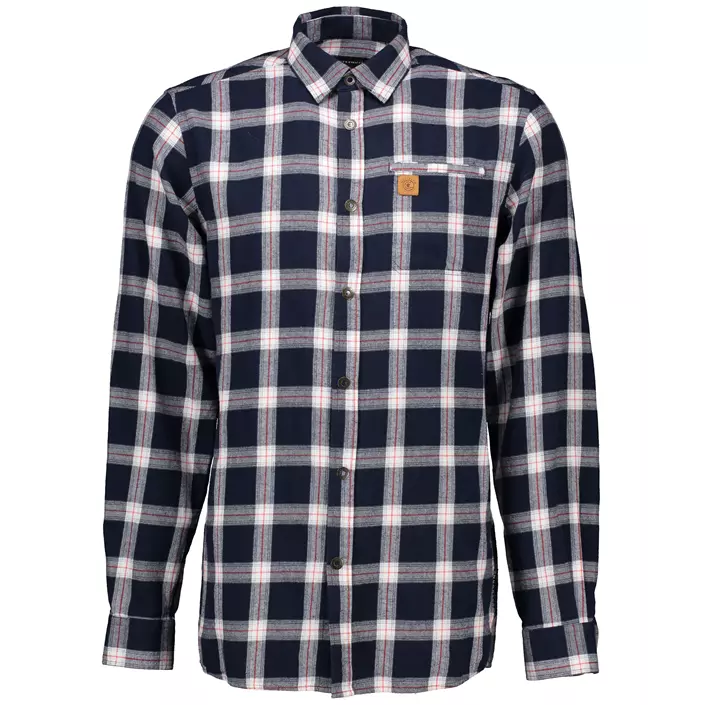 Westborn flannel shirt, Navy/White, large image number 0