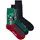 Jack & Jones JACCLIMBING SANTA 3er-Pack Weihnachtsstrümpfen, Scarlet Sage/Sky Captain/Black, Scarlet Sage/Sky Captain/Black, swatch