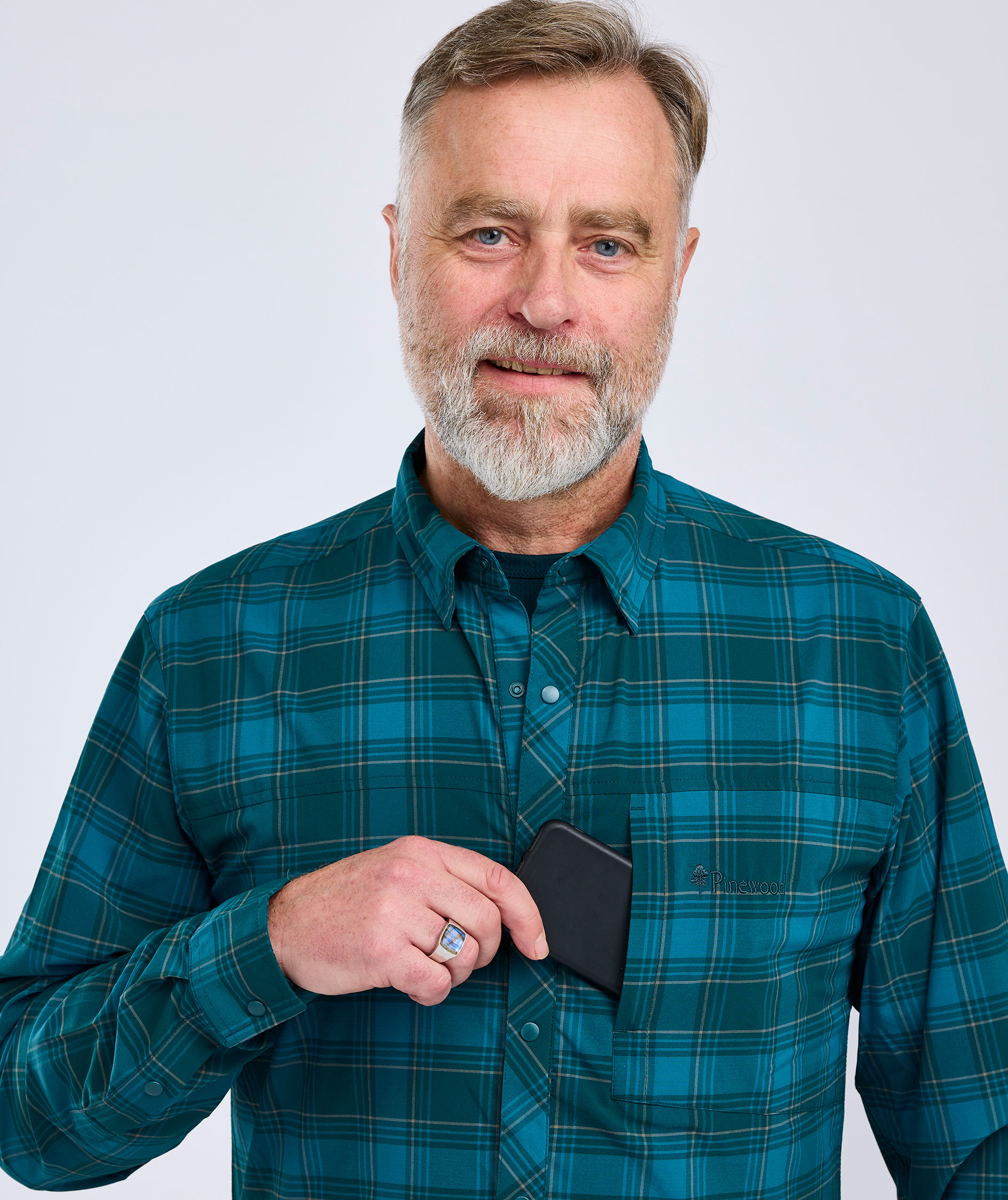 Pinewood Abisko Trekking skjorte, Teal Blue, large image number 5