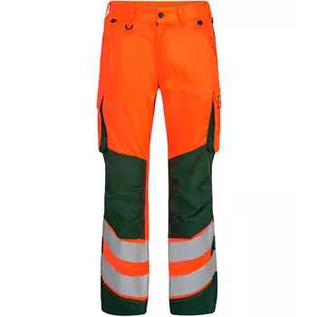 Engel Safety Light women's work trousers, Hi-vis Orange/Green