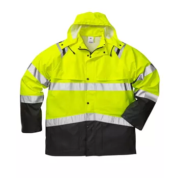 Fristads rain jacket 4624, Hi-vis Yellow/Black