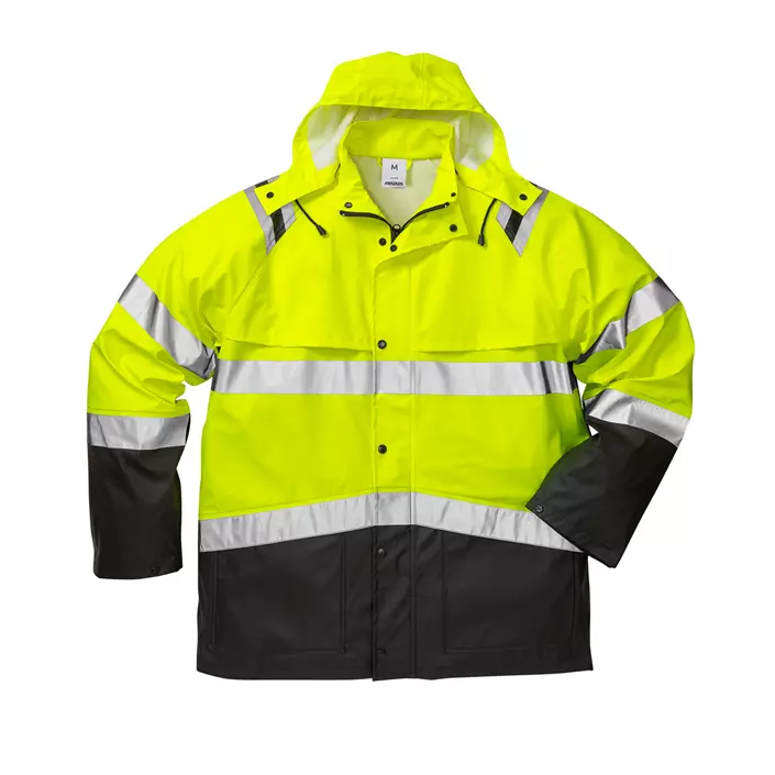 Fristads rain jacket 4624, Hi-vis Yellow/Black, large image number 0