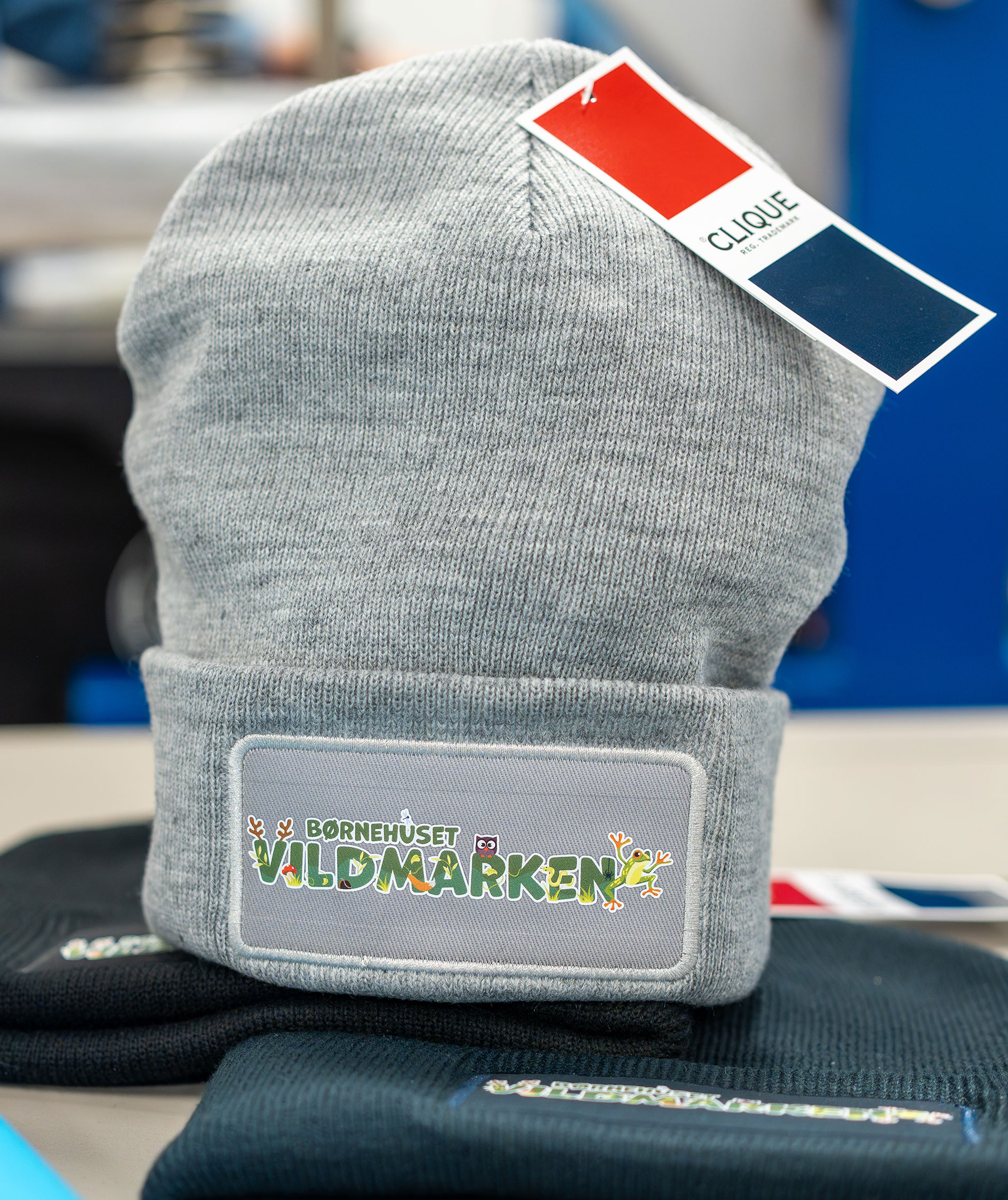 Clique Hubert Patch strikhue, Grey melange , Grey melange , large image number 2